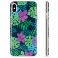 iPhone X / iPhone XS TPU-hoesje - tropische bloem