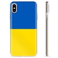 iPhone X / iPhone XS TPU-hoesje Oekraïense vlag - geel en lichtblauw