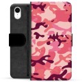 iPhone XR Premium Wallet Case - Roze Camouflage