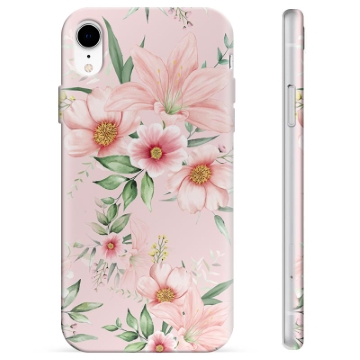 iPhone XR TPU-hoesje - Aquarel Bloemen