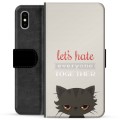 iPhone X / iPhone XS Premium Wallet Case - Angry Cat