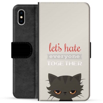 iPhone X / iPhone XS Premium Wallet Case - Angry Cat