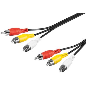 Kabel voor composiet audio-video aansluiting, 3x RCA