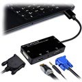 4-in-1 HDMI / DVI, VGA, 3,5 mm audio, HDMI-adapter - zwart