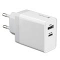 4smarts VoltPlug Stopcontact Lader - USB-C PD, USB-A - 30W - Wit