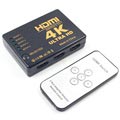 5-in-1 4K Ultra HD HDMI Schakelaar met Afstandsbediening - Zwart