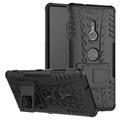 Antislip Sony Xperia XZ3 Hybrid Case met Standaard - Zwart