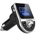 Dubbele USB-autolader & Bluetooth FM Transmitter BT39 - Zwart
