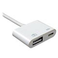 Compatibele Lightning Naar USB 3.0 Camera Adapter - Wit