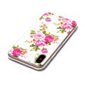 iPhone X / iPhone XS Glow in the Dark TPU Cover - Roze bloemen