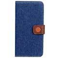 iPhone 6 / 6S Jeans Wallet Hoesje - Blauw