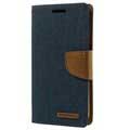 Samsung Galaxy S7 Mercury Goospery Canvas Diary Wallet Hoesje - Blauw