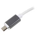MicroUSB / USB OTG Kabel Adapter - 16cm - Wit / Zilver