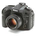 Nikon D7100, D7200 Siliconen Hoesje - Zwart