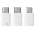 Samsung EE-GN930KW MicroUSB / USB Type-C Adapter - Wit - 3 Pack