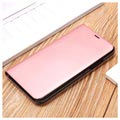 iPhone X / iPhone XS Luxury Series Mirror View Flip Cover - Rose Gold