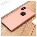 iPhone X / iPhone XS Luxury Series Mirror View Flip Cover - Rose Gold