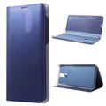 Luxury Series Mirror View Huawei Mate 10 Lite Flip Case - Blauw