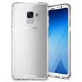 Krasbestendig Samsung Galaxy A8+ (2018) Hybrid Case - Doorzichtig