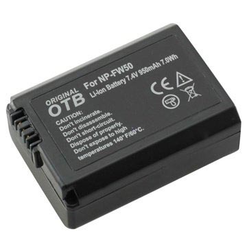 Sony NP-FW50 Batterij - Alpha 7S, a6000, a5100, NEX-5T - 950mAh