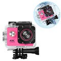 Sports SJ60 Waterbestendig 4K WiFi Action Camera - Hot Pink