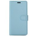 Huawei P10 Getextureerde Wallet Case - Blauw